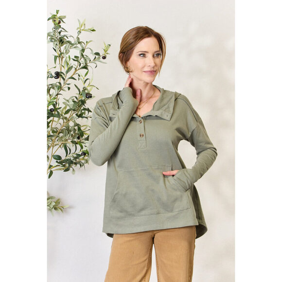 Culture Code Half Button Hoodie - Picture 8 of 14